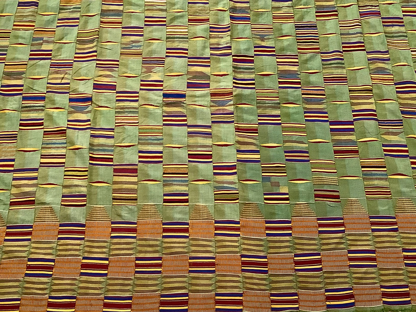 Vintage Kante Cloth in Multi-Green