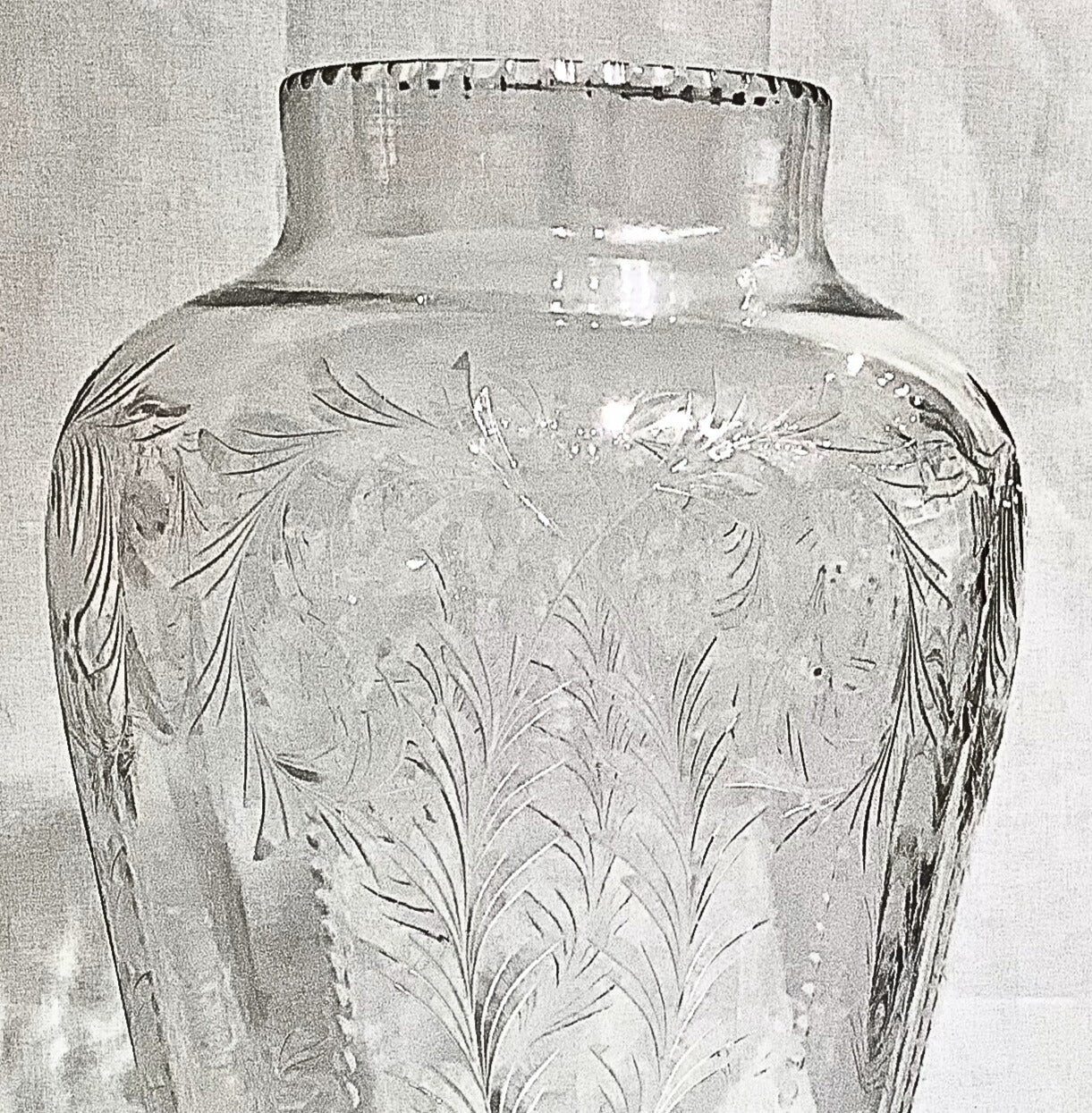 19th C Cut Crystal Vase