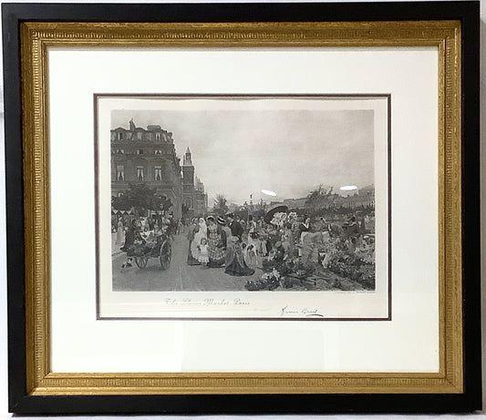 Litho Firmin-Girard Flower Market Paris