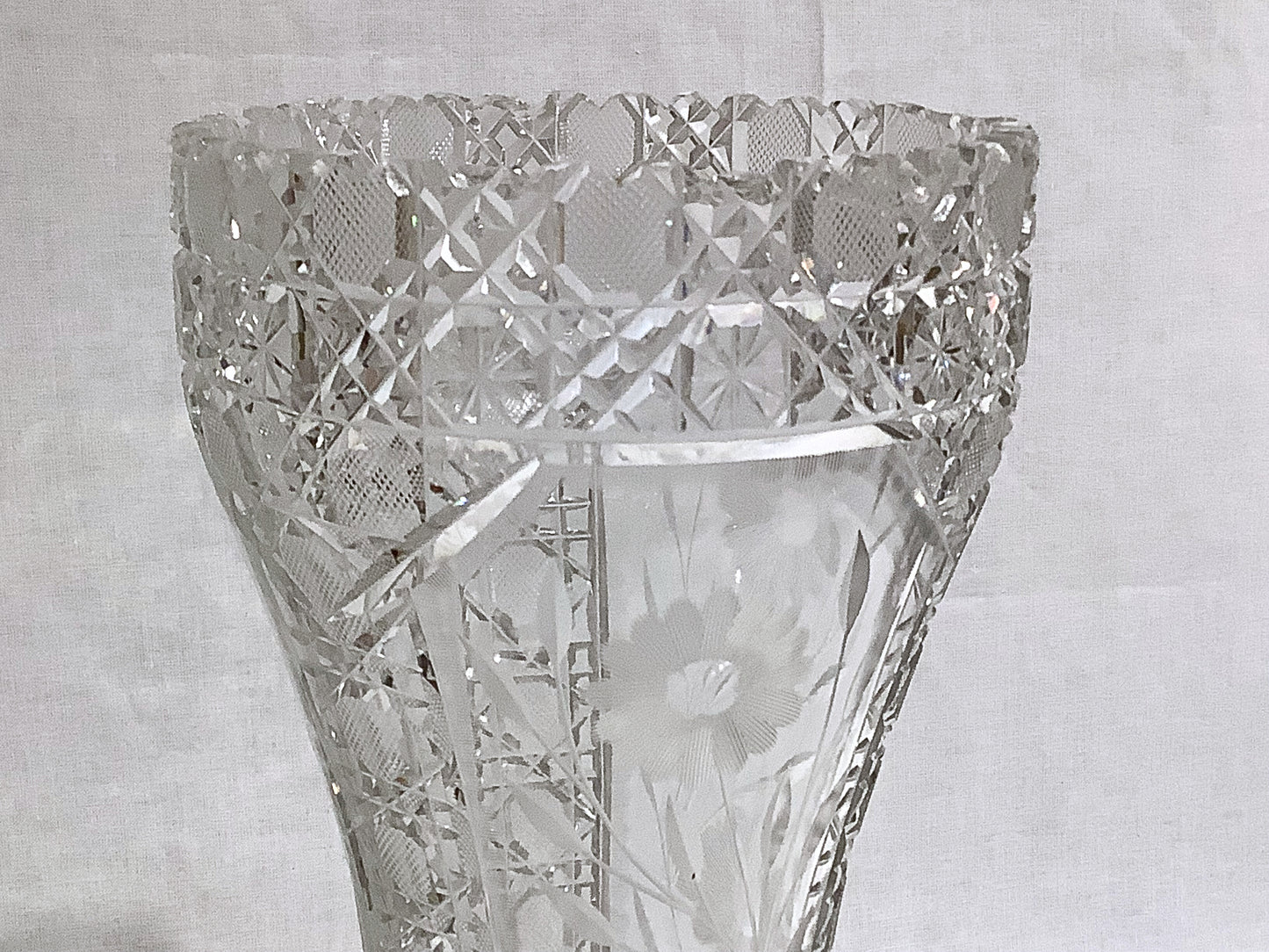 American Brilliant Cut Crystal Vase