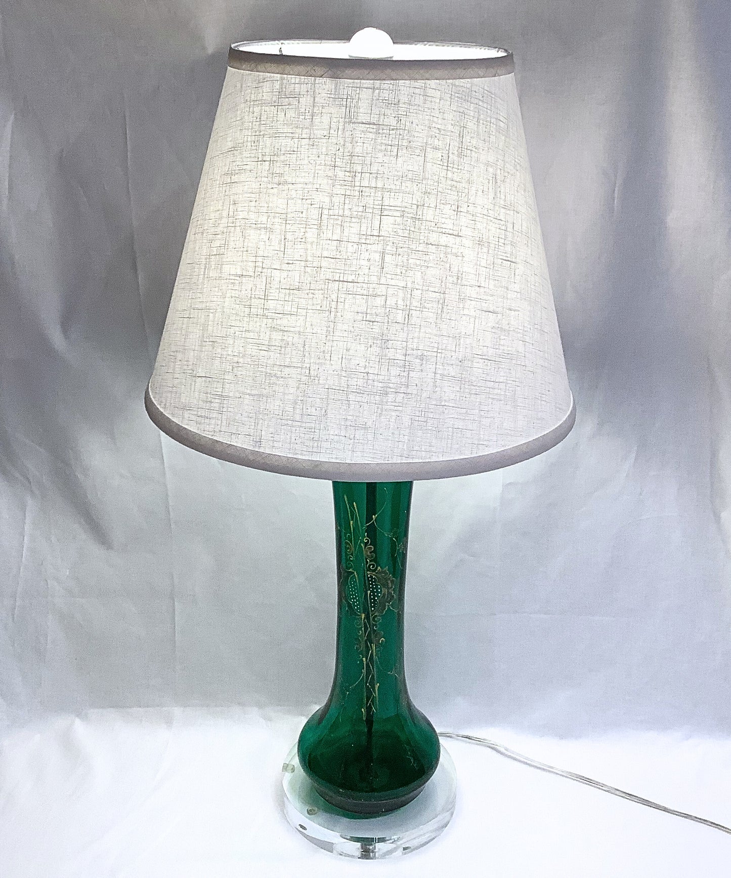 Antique Glass Base Lamp