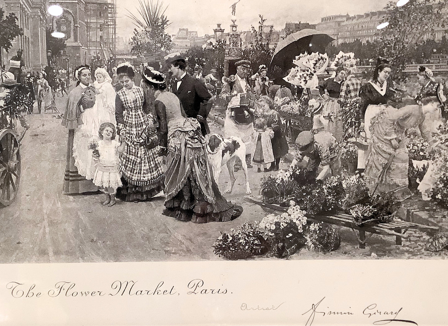 Litho Firmin-Girard Flower Market Paris
