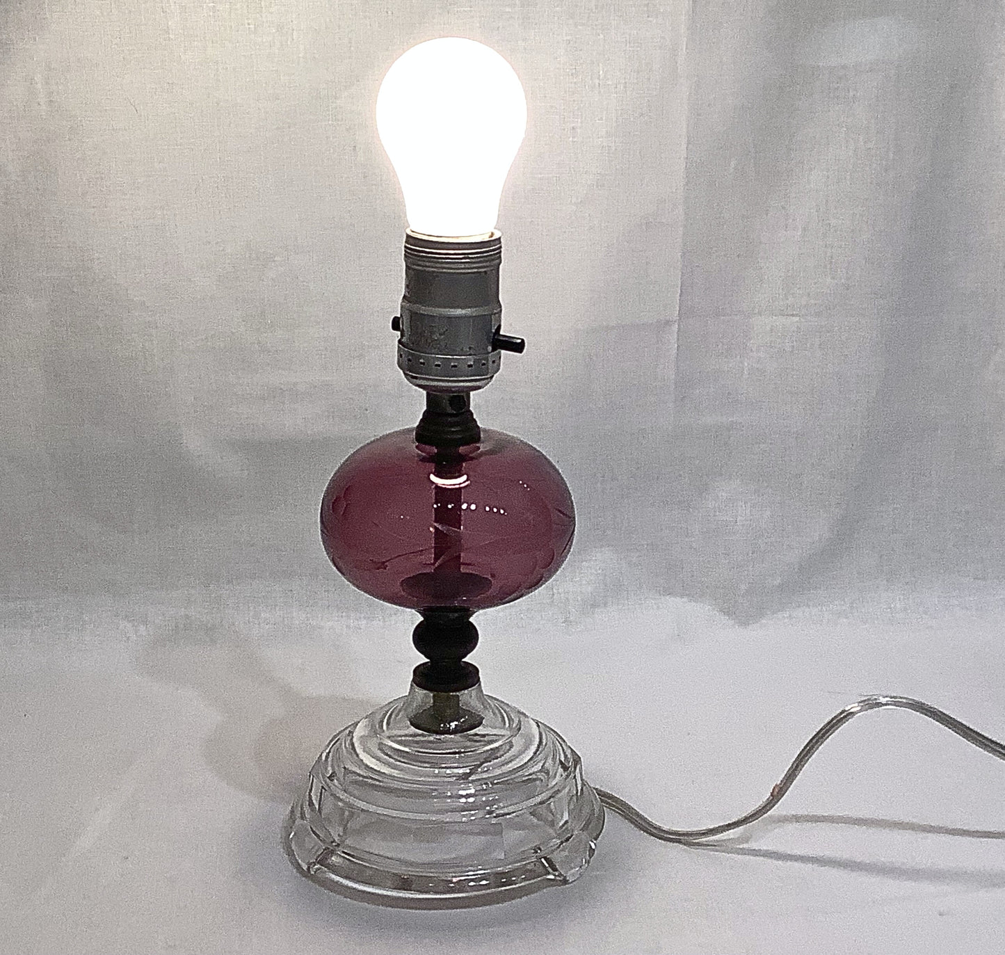 Depression Glass Lamp