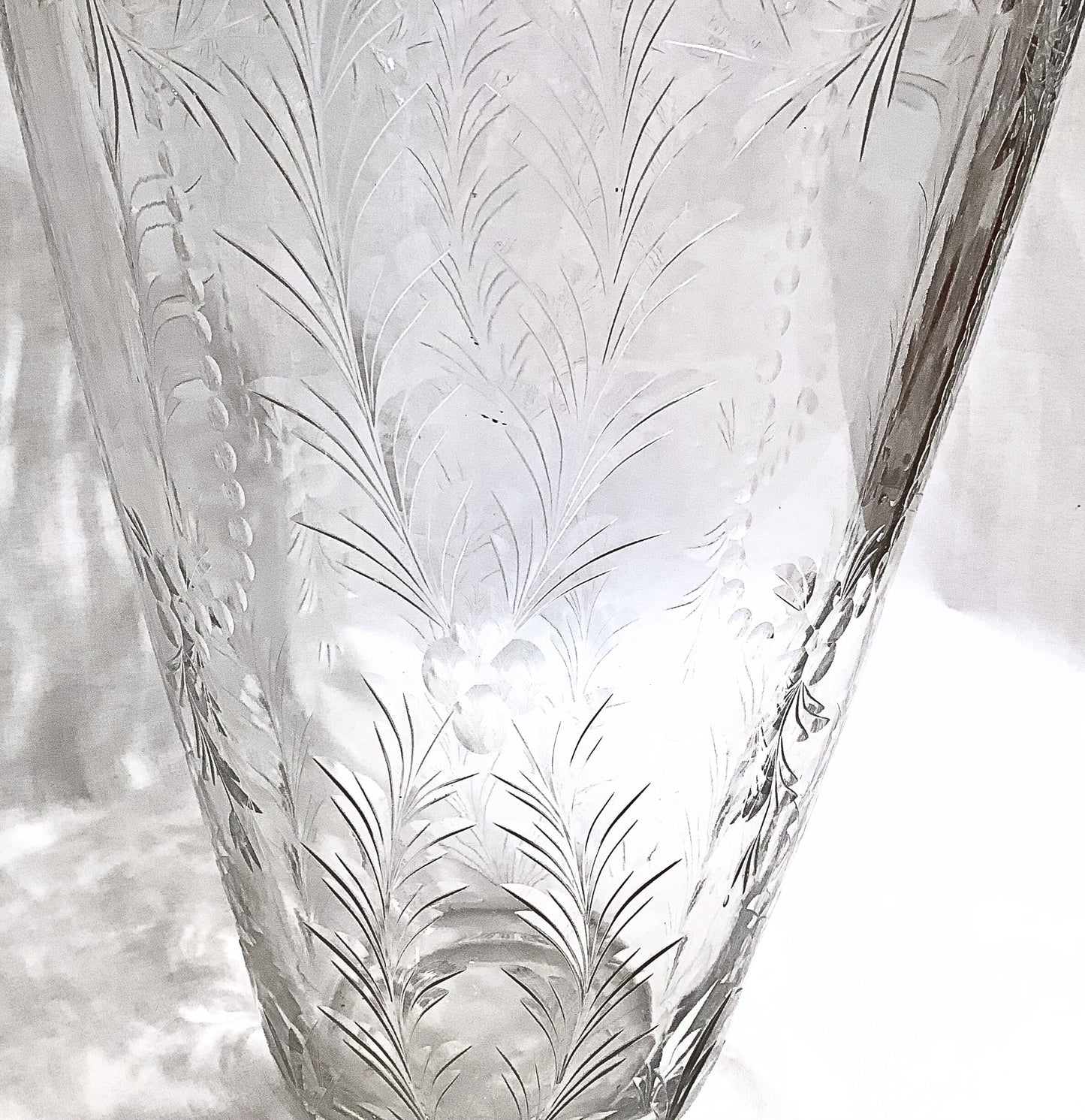19th C Cut Crystal Vase