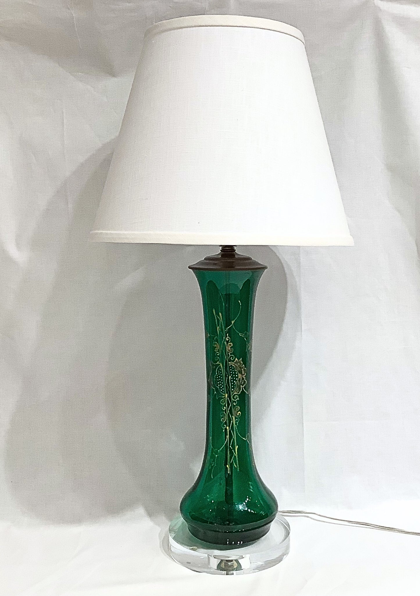 Antique Glass Base Lamp