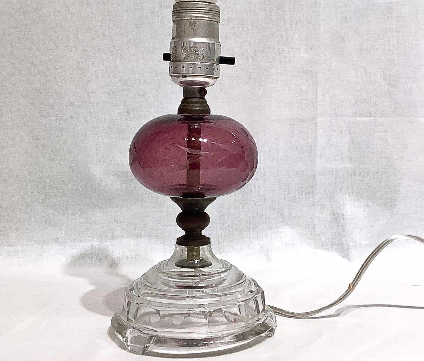 Depression Glass Lamp