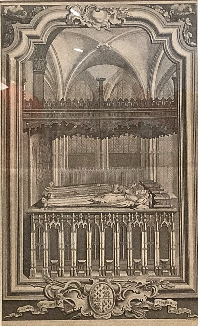 Antique English Engraving of the King Henry II