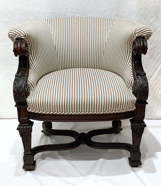 Mahogany Barrel Chairs