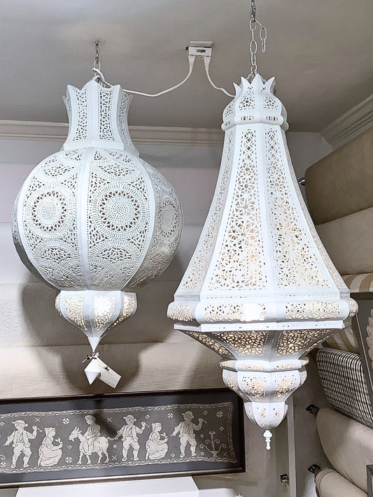 Moroccan Pierced Tin Lamps