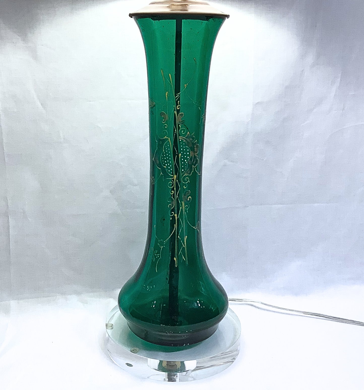 Antique Glass Base Lamp