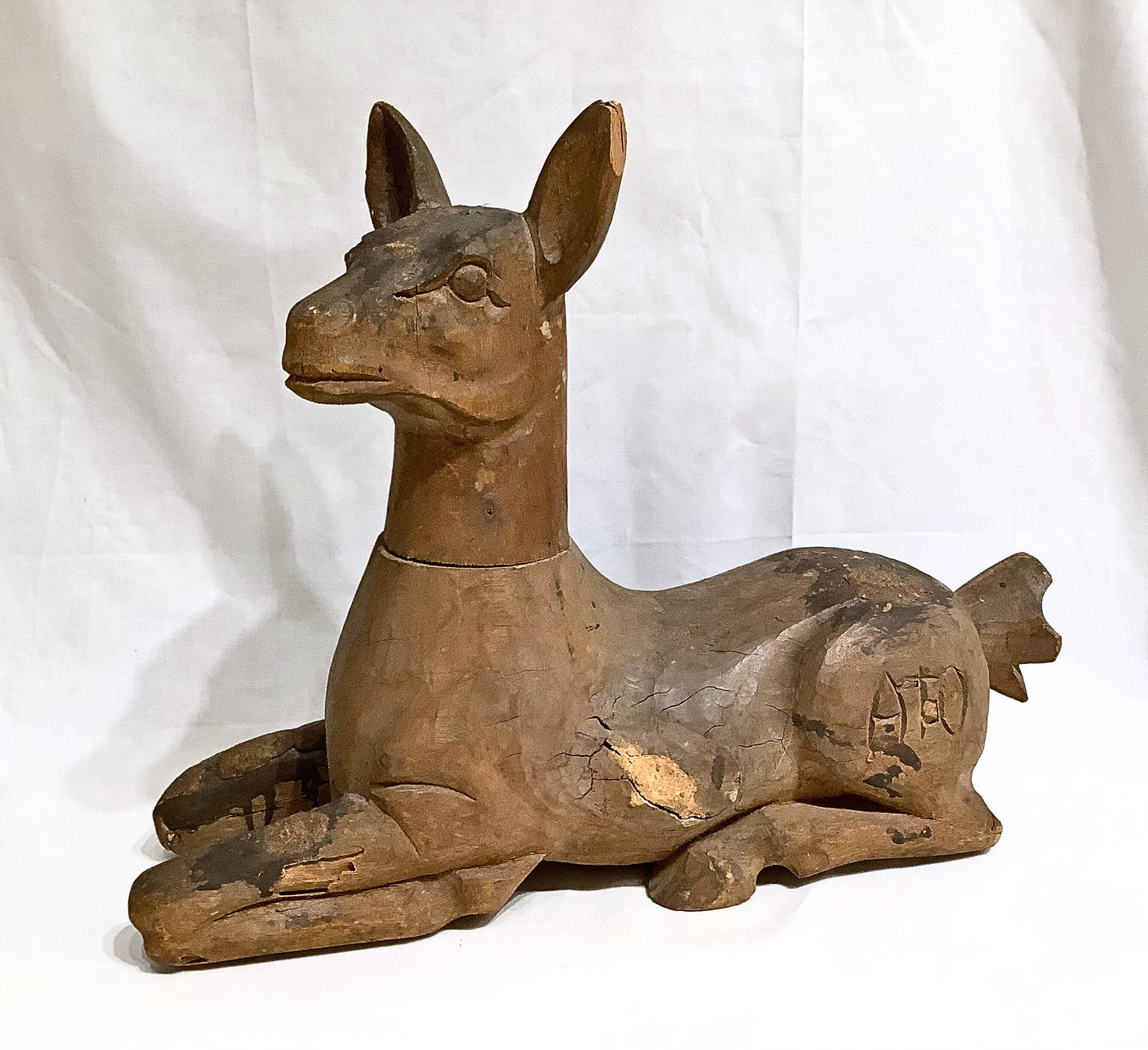 Hand Carved Wooded Deer