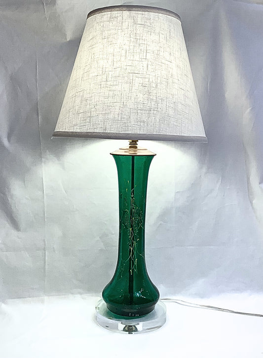 Antique Glass Base Lamp