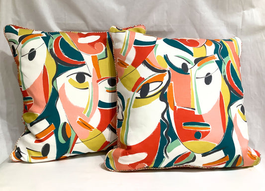 22" Pillows in Pierre Frey and Schumacher Fabric