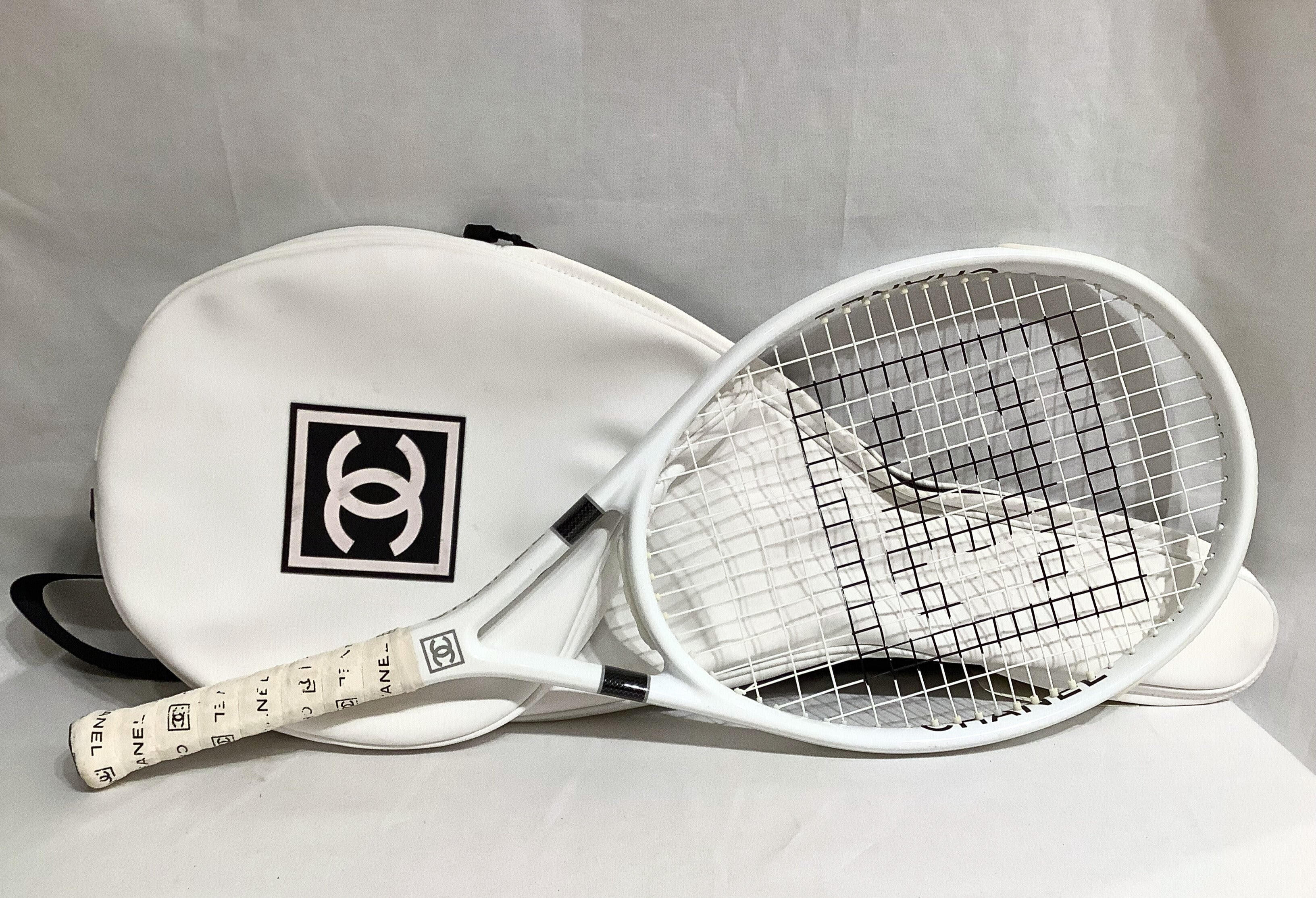 CHANEL トレイ ホワイト Authentic Chanel Tennis Racket – Weatherly Design