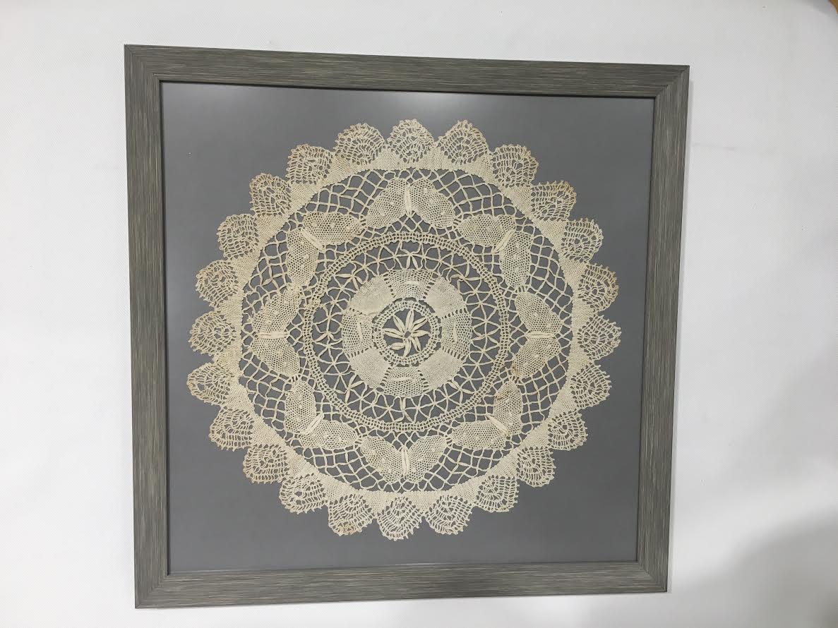 Framed Antique Crochet Doily