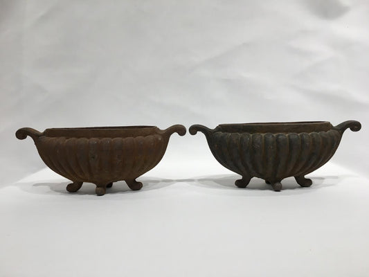 Pair of Antique Cast Iron Urns
