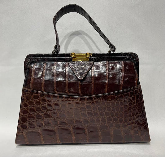 Antique Alligator Hand Bag