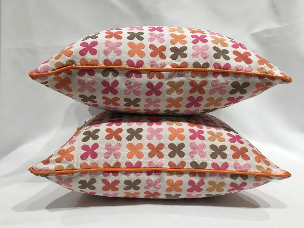 Floral Pillow with fabric by Jonathan Adler