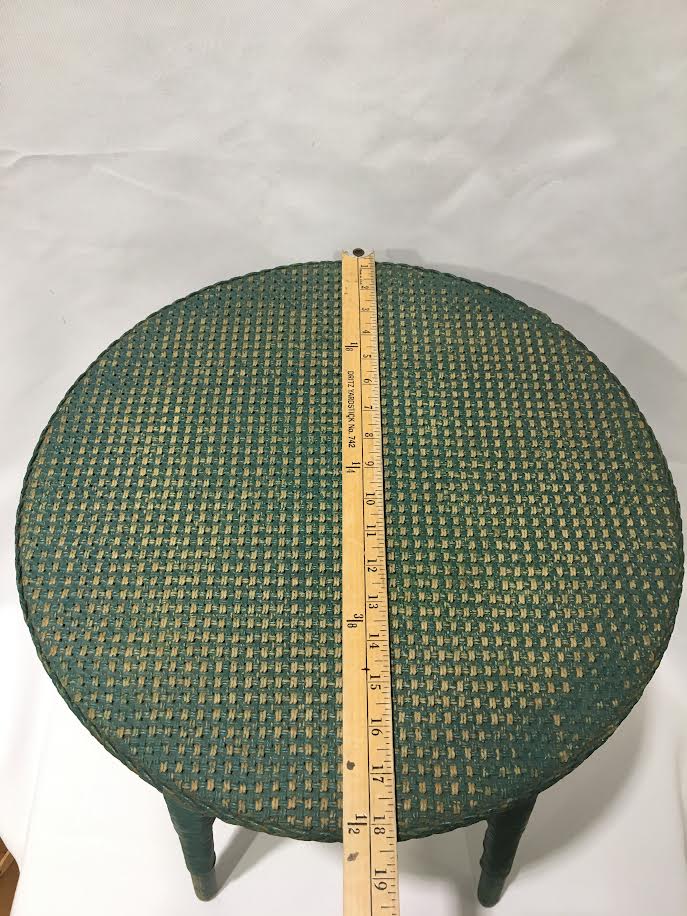 Antique Wicker Side Table