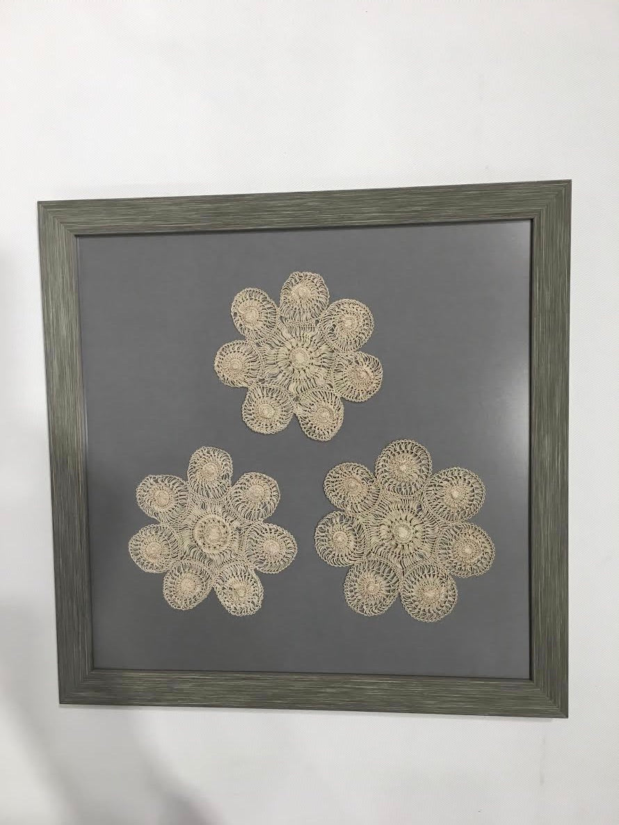 Framed Antique Crochet Doilies