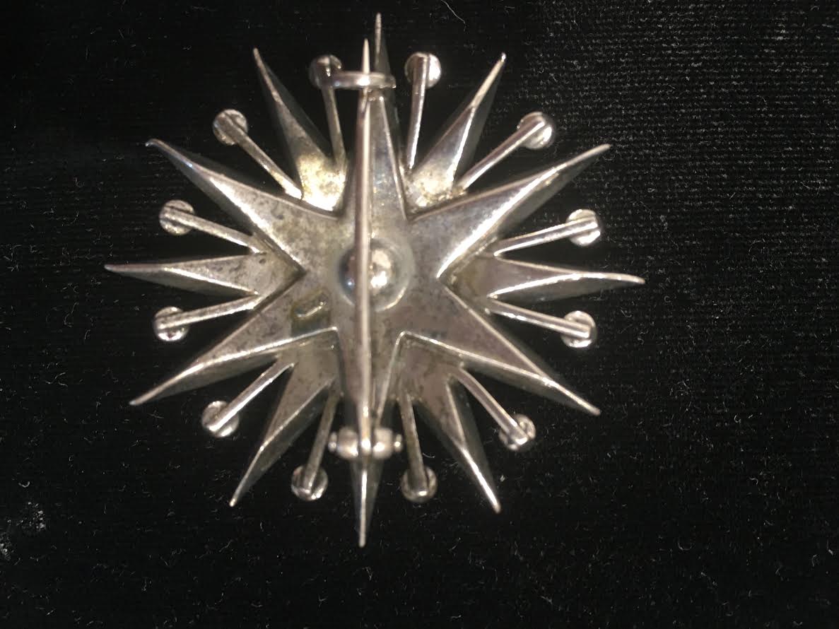 Victorian Silver & Paste Star Brooch
