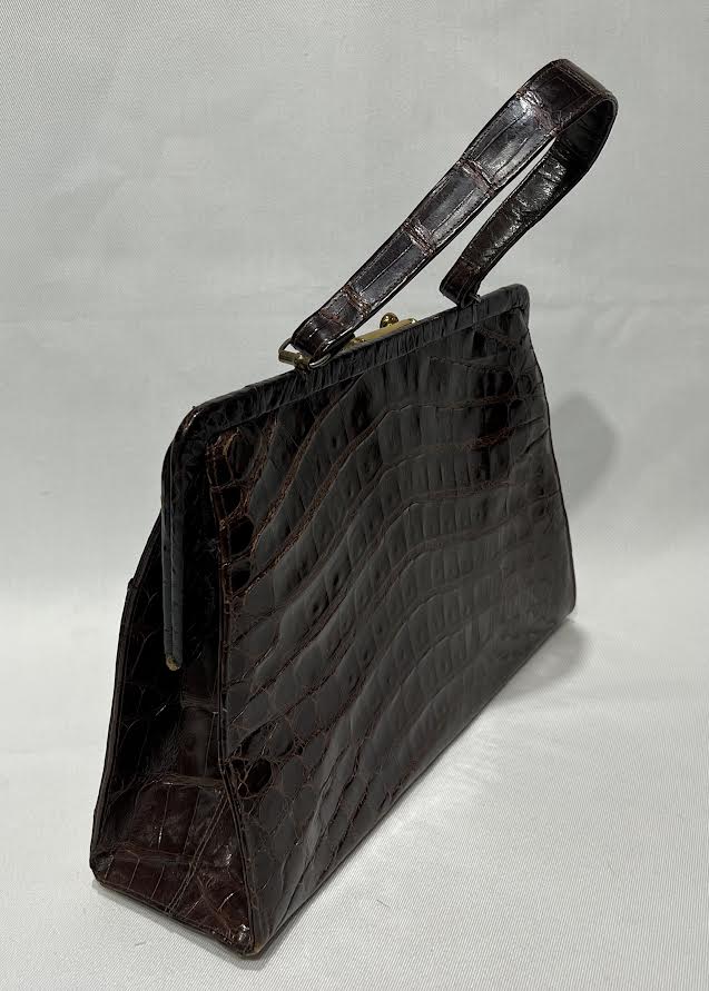Antique Alligator Hand Bag
