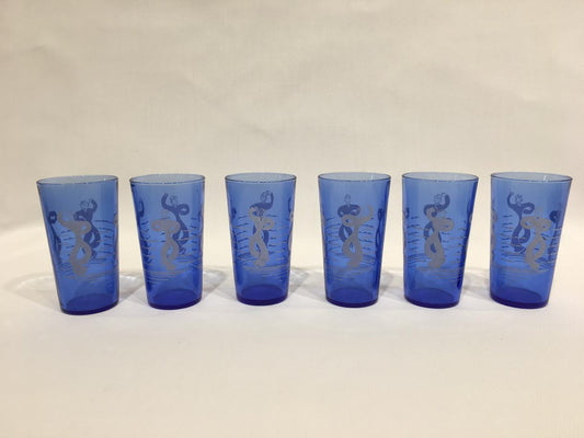 Antique drinking glasses & ice bucket