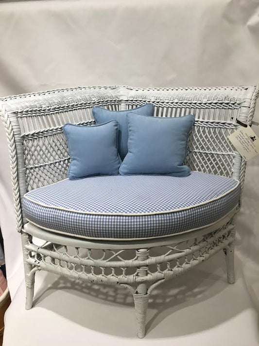 Antique Wicker Corner Chair