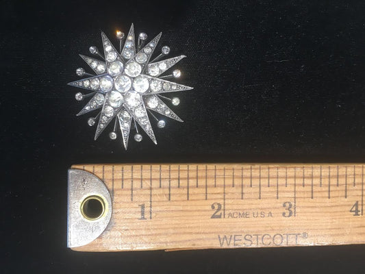 Victorian Silver & Paste Star Brooch