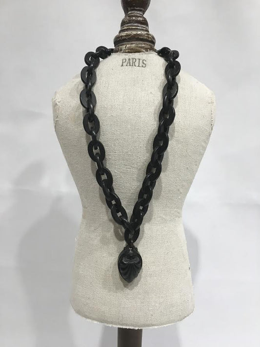 Victorian Jet Necklace & Locket