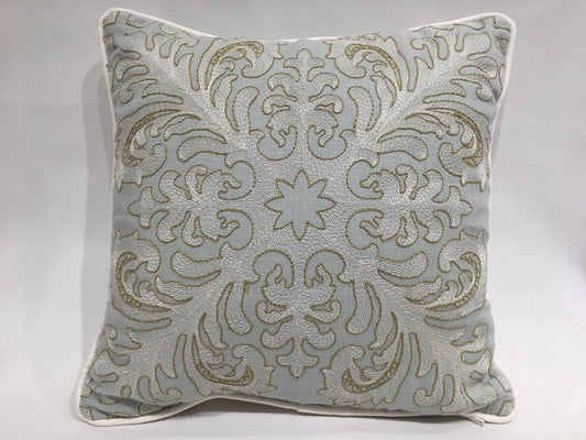 14" Pillow in an Embroidered Scalamandre Fabric