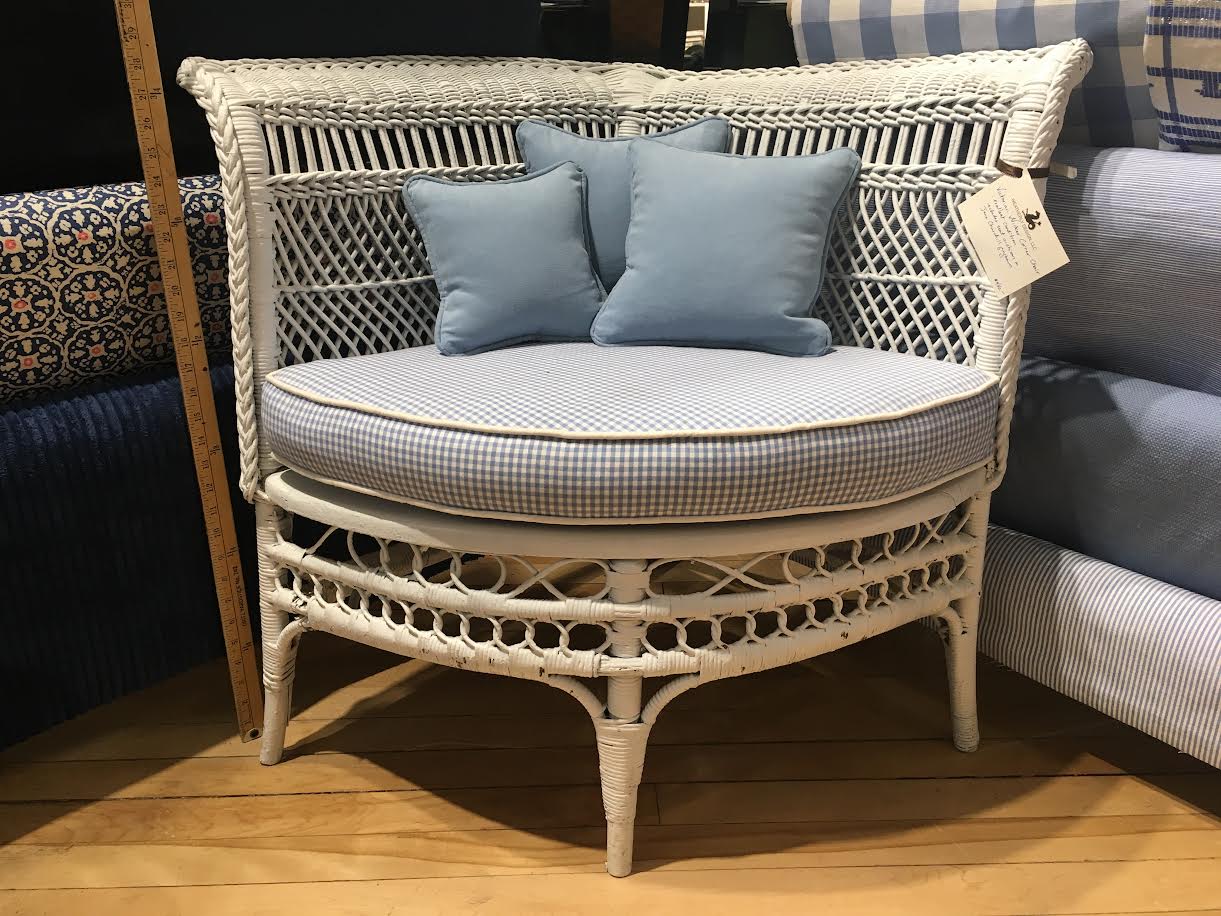 Antique Wicker Corner Chair