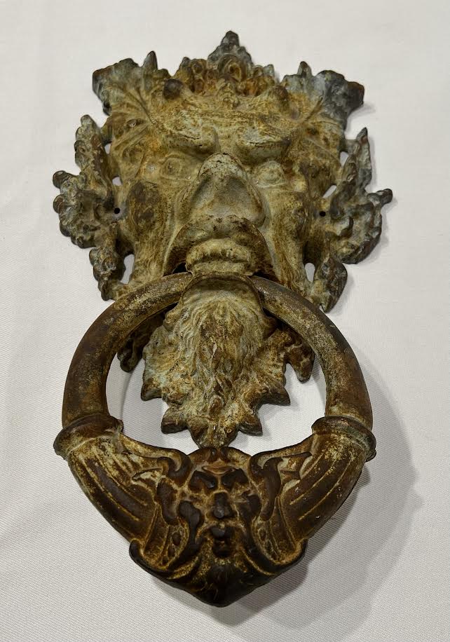 Antique Greenman Gargoyle Door Knocker