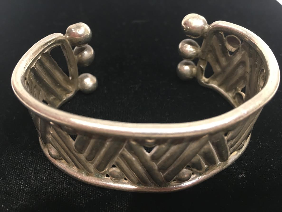 Antique Mexican Silver Cuff designed by William Spratling.