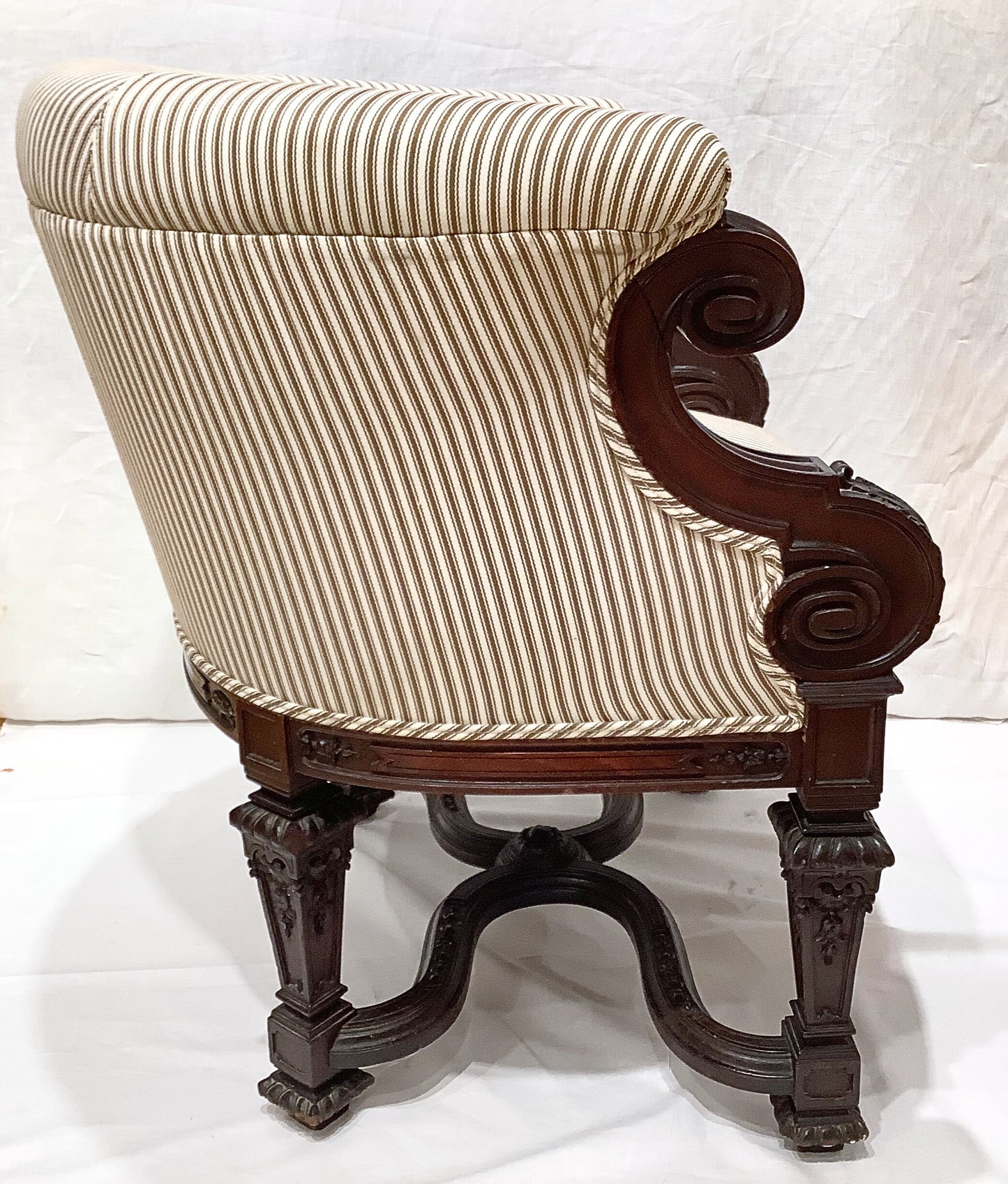 Mahogany Barrel Chairs