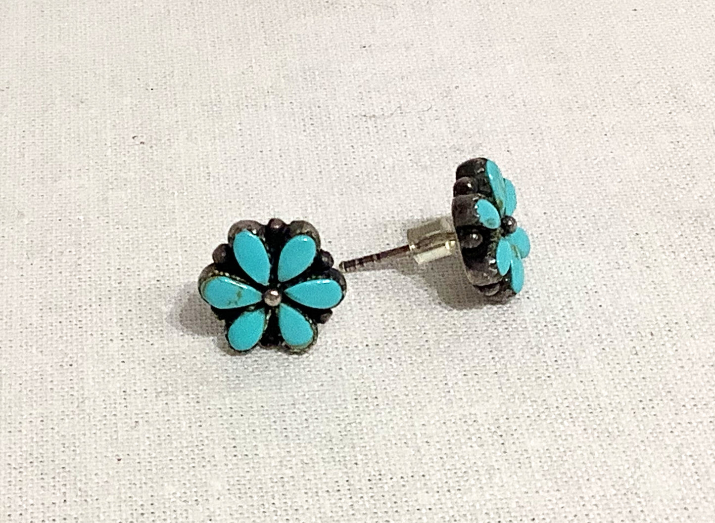 Vintage Turquoise and Silver Earrings