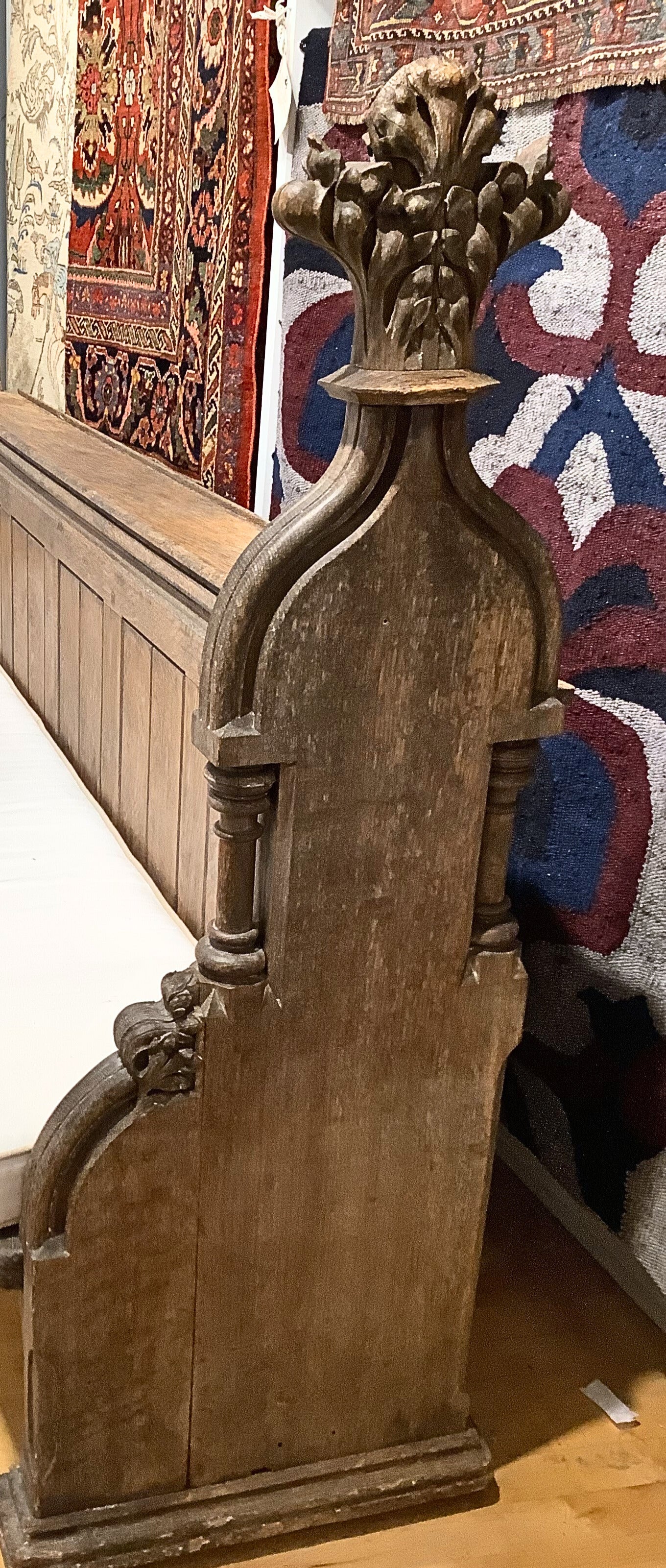 19th Century Carved English Church Pew