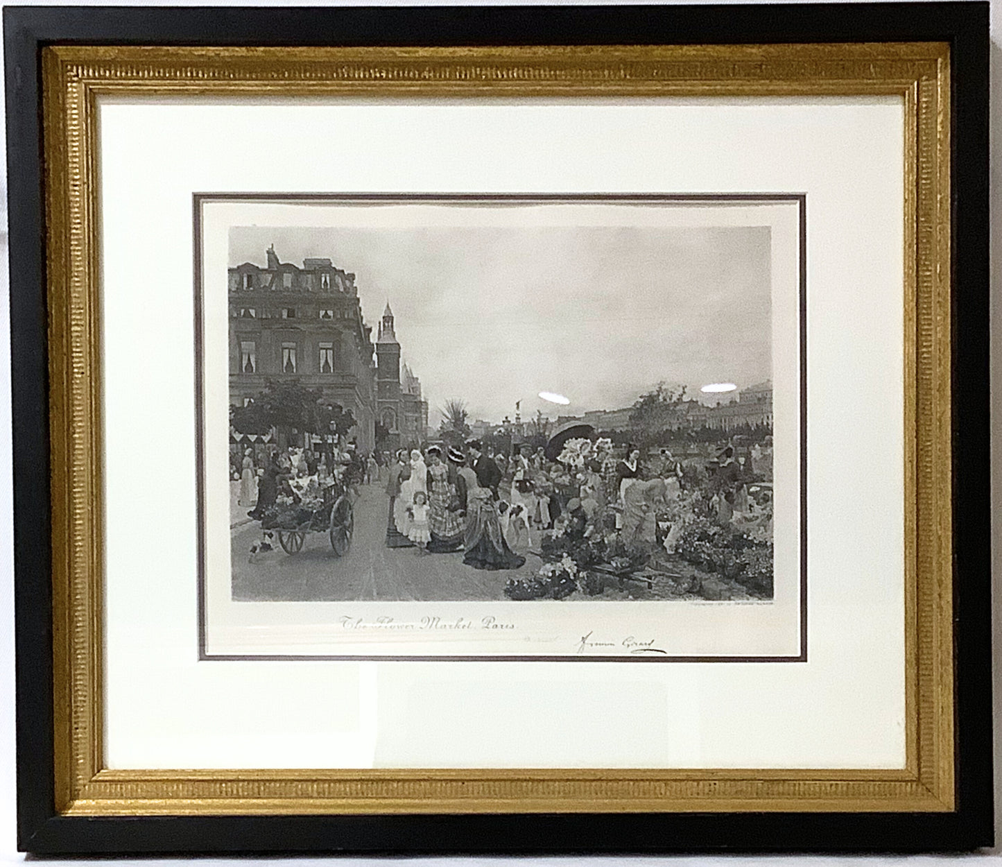Litho Firmin-Girard Flower Market Paris