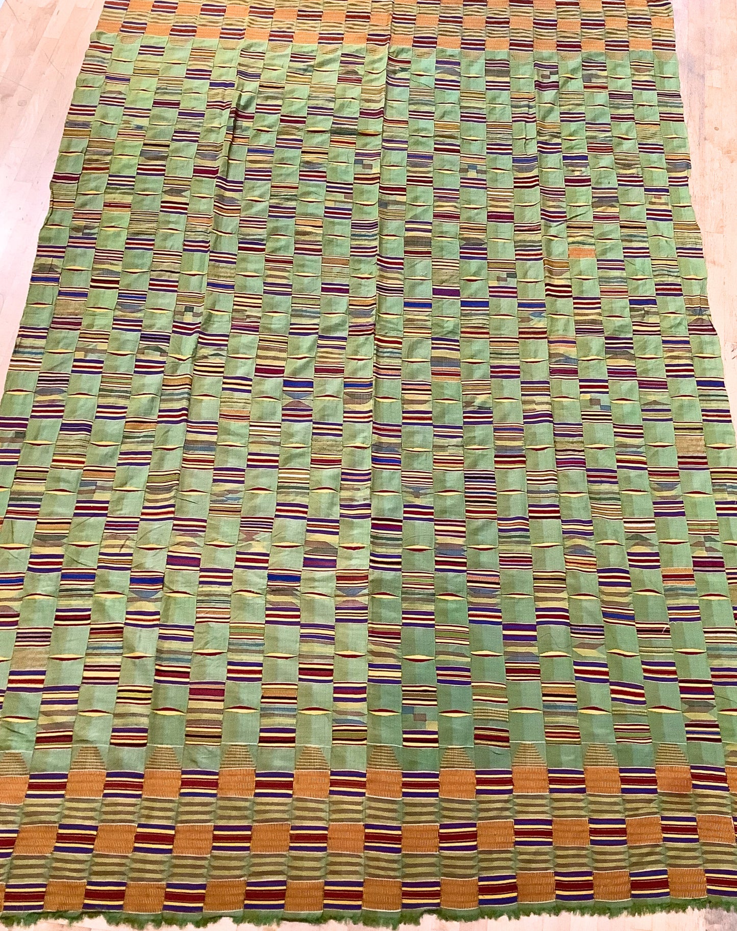 Vintage Kante Cloth in Multi-Green