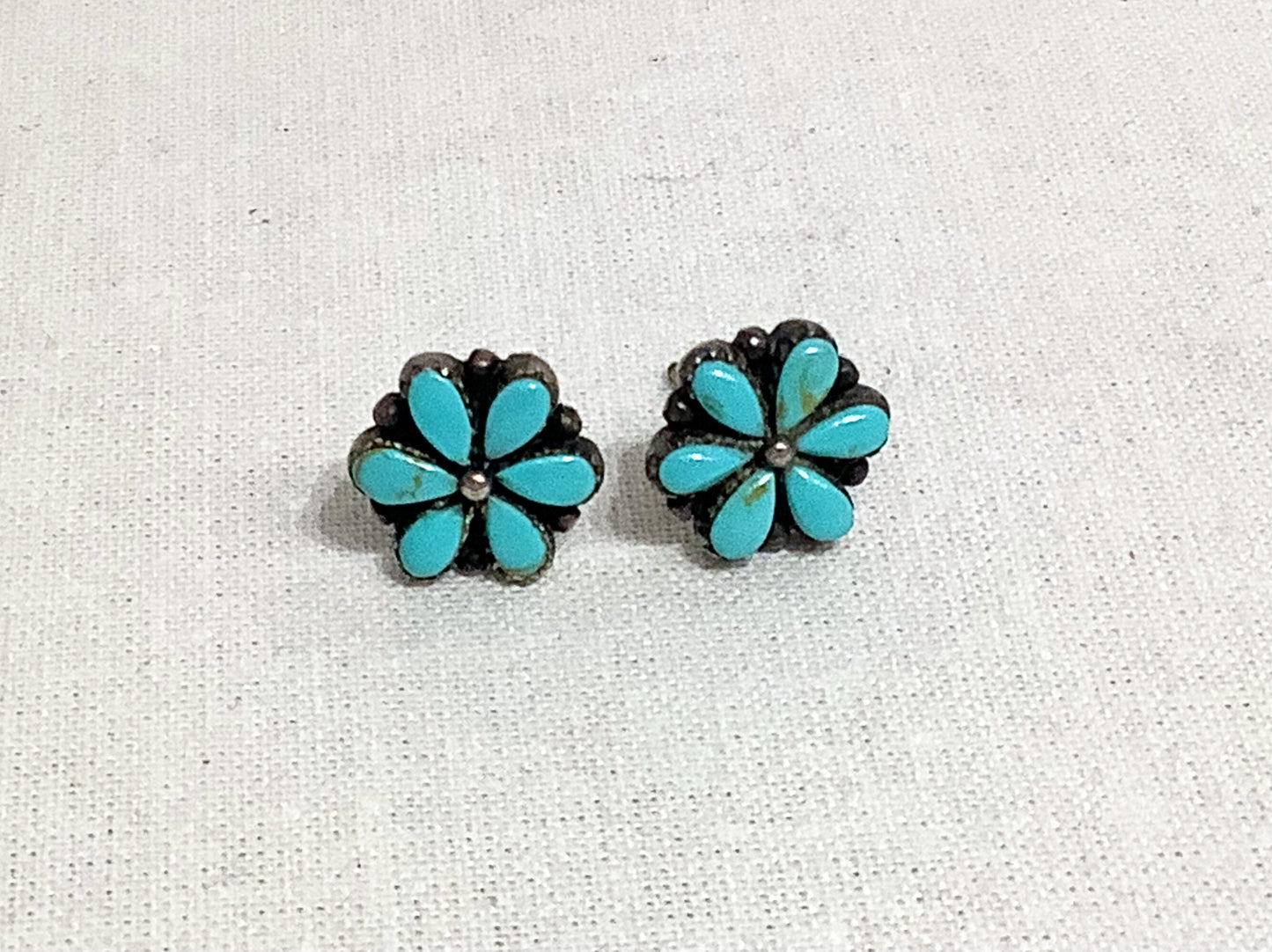 Vintage Turquoise and Silver Earrings