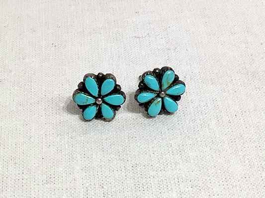 Vintage Turquoise and Silver Earrings