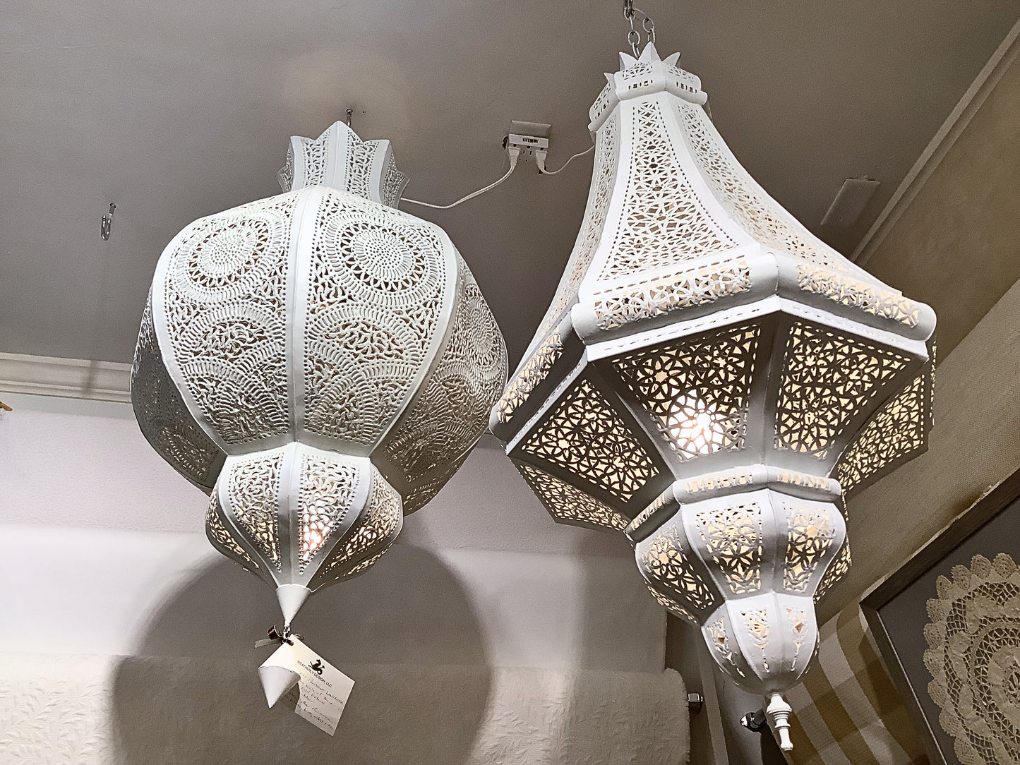 Moroccan Pierced Tin Lamps
