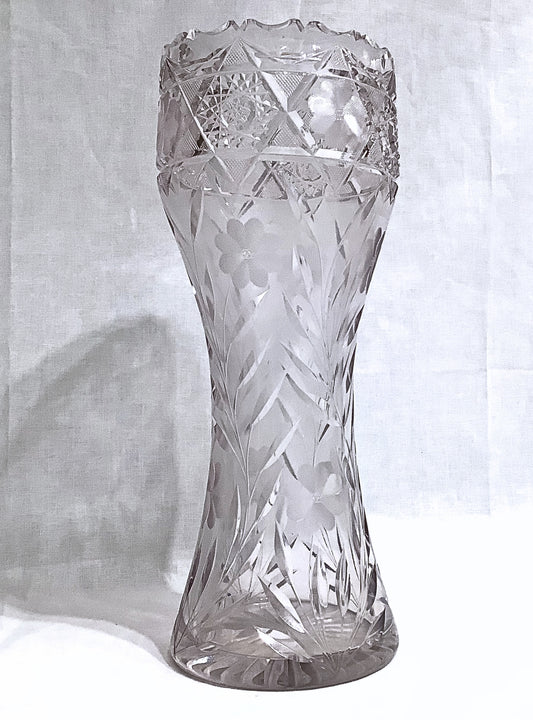 American Brilliant Cut Crystal Vase