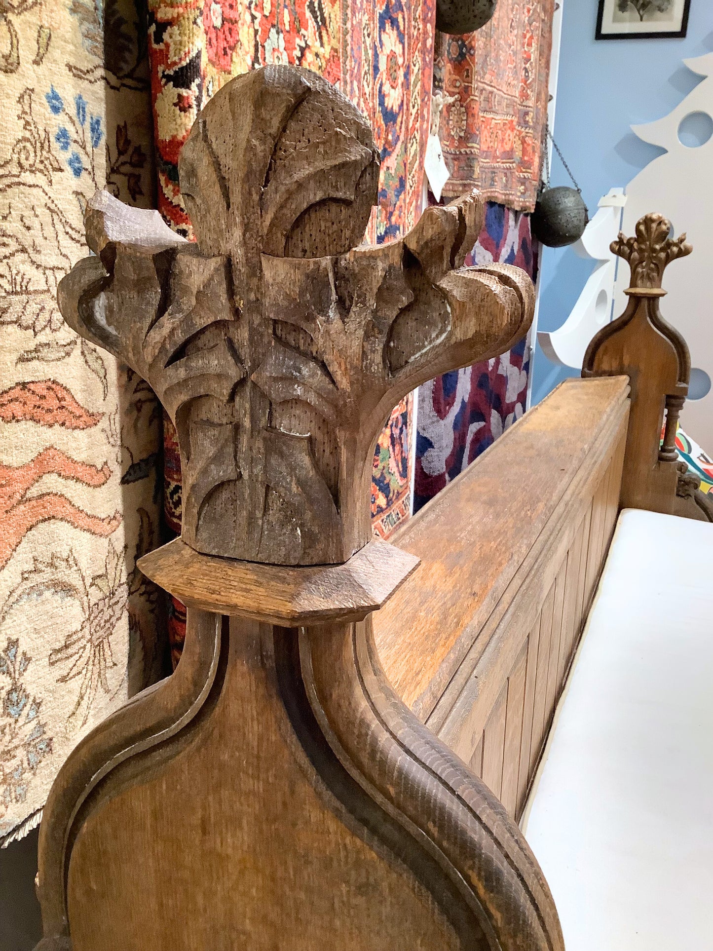 19th Century Carved English Church Pew