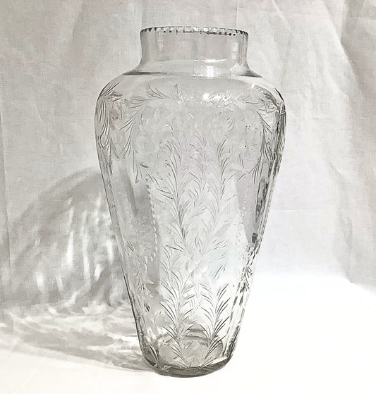 19th C Cut Crystal Vase