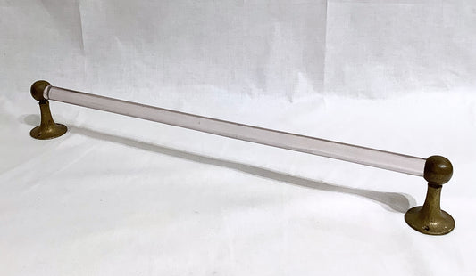 Reclaimed Brass and Acrylic Towel Rack