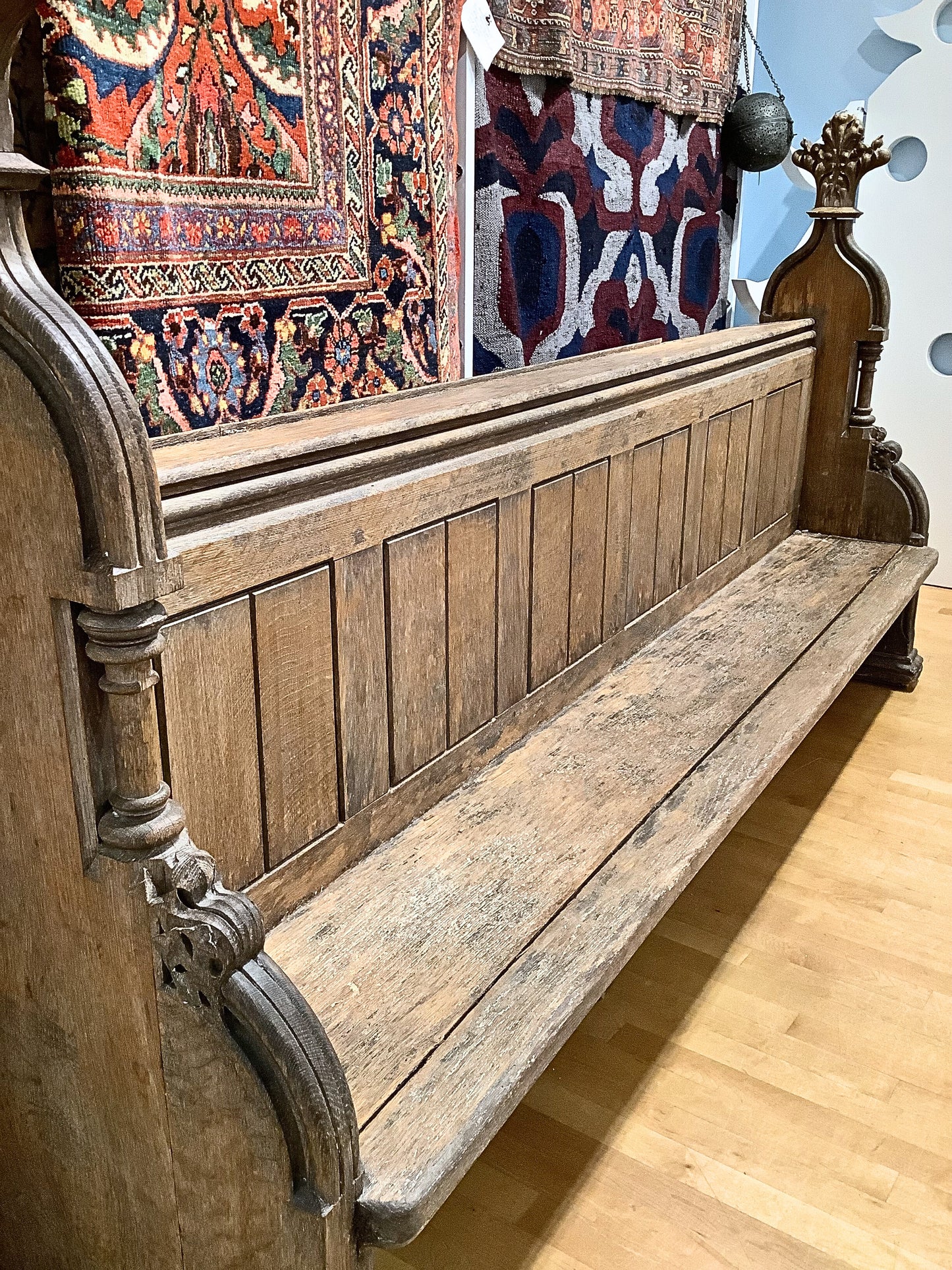 19th Century Carved English Church Pew