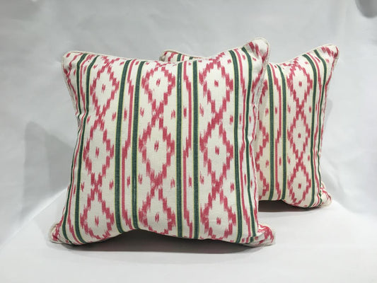 20" Pillow in Majorcan Flame Stitch Fabric