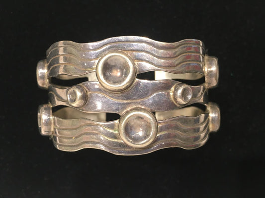 Vintage Mexican Silver "River of Life" Cuff