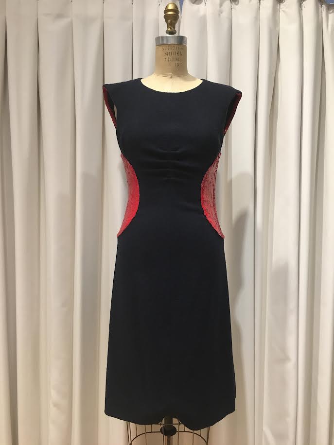 $3800 NEW Chanel Black Subtle Sparkle Dress Bow Lined SILK V Neck